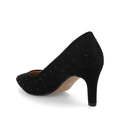 Journee SCYLEE STILETTO PUMP HEELS - Black Stud
