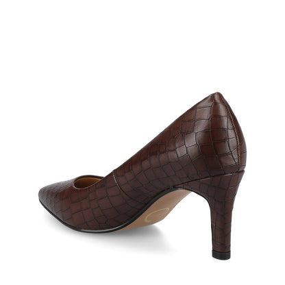 Journee SCYLEE STILETTO PUMP HEELS - Brown