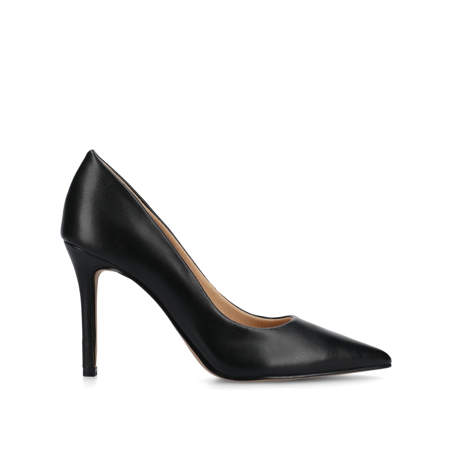 Journee VENUS STILETTO DRESS PUMP HEELS - Black PU