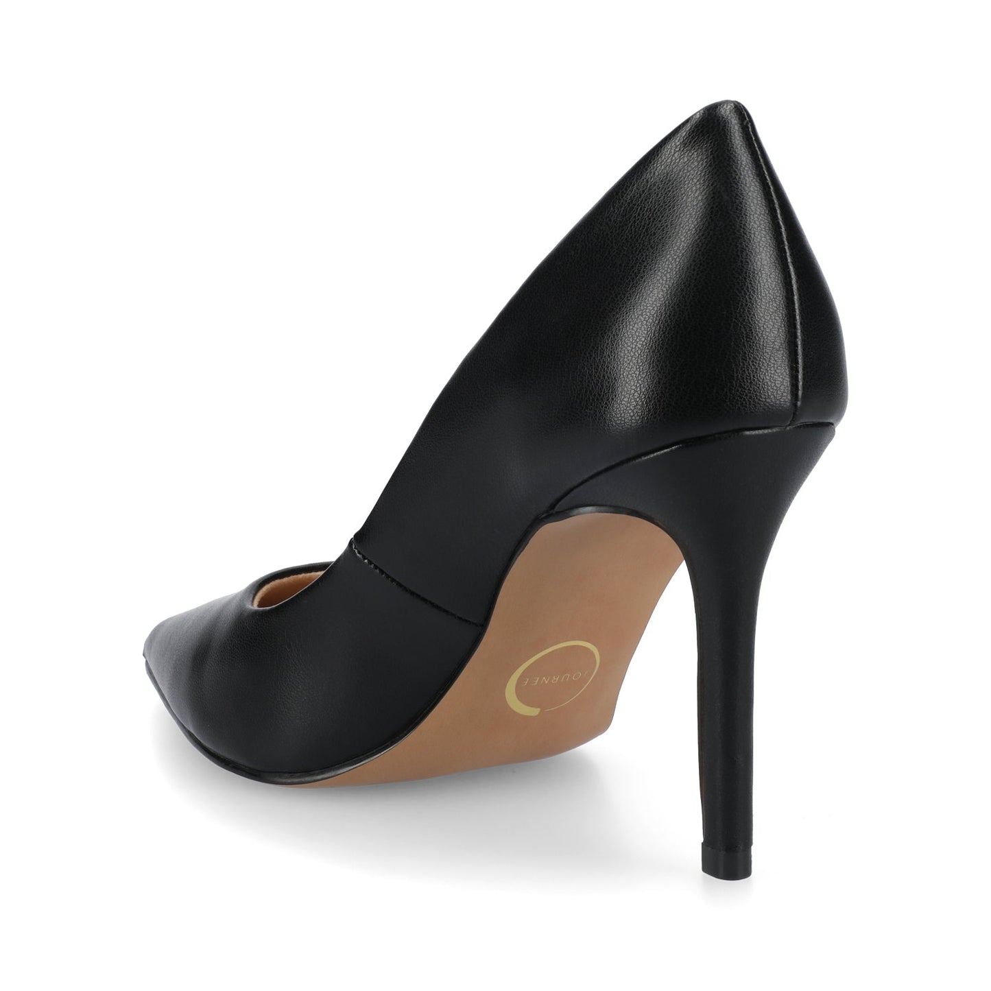 Journee VENUS STILETTO DRESS PUMP HEELS - Black PU