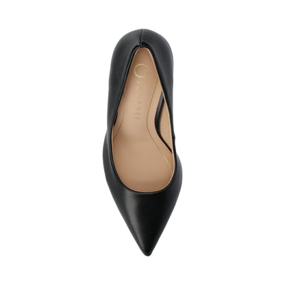 Journee VENUS STILETTO DRESS PUMP HEELS - Black PU