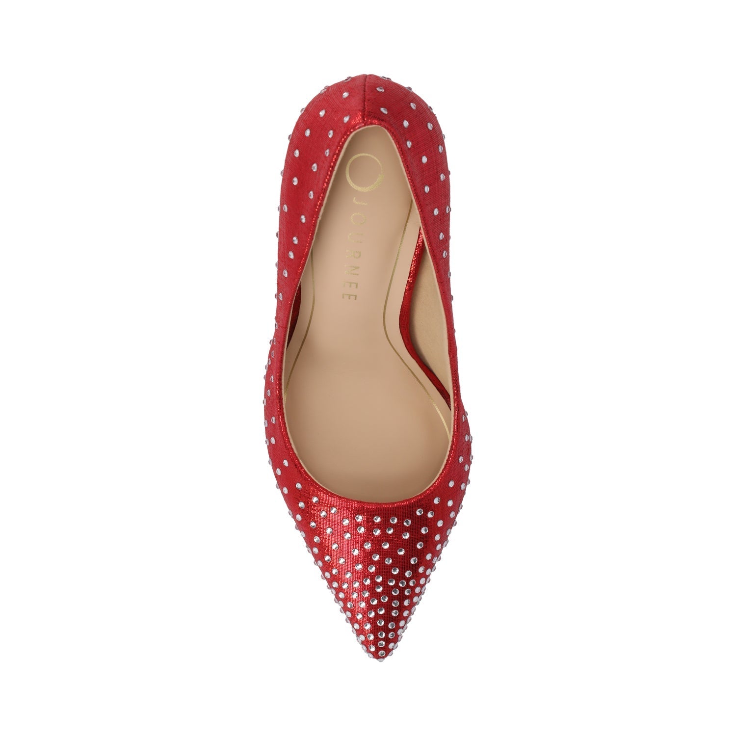 Journee VENUS STATEMENT STILETTO DRESS PUMP HEELS - Red