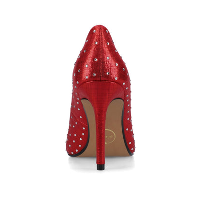 Journee VENUS STATEMENT STILETTO DRESS PUMP HEELS - Red