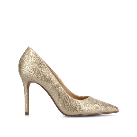 Journee VENUS STILETTO DRESS PUMP HEELS - Patent Gold