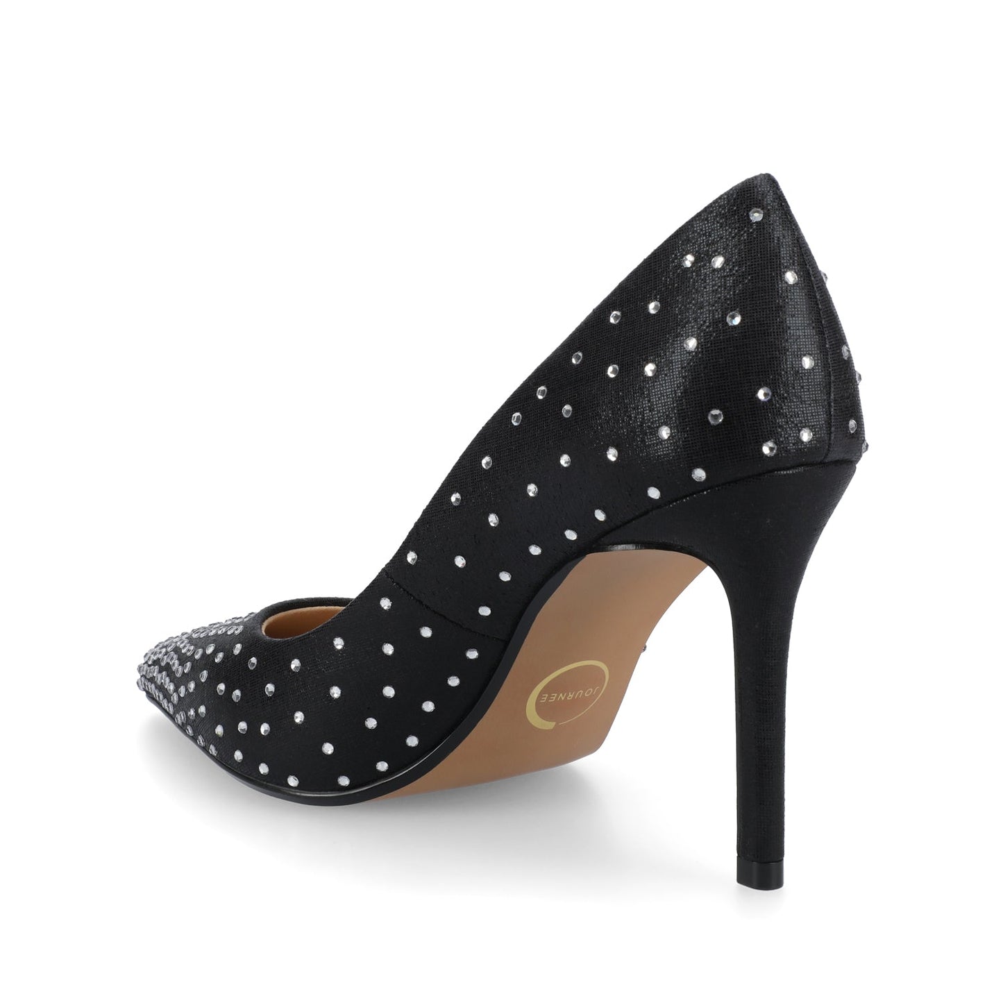 Journee VENUS STATEMENT STILETTO DRESS PUMP HEELS - Black