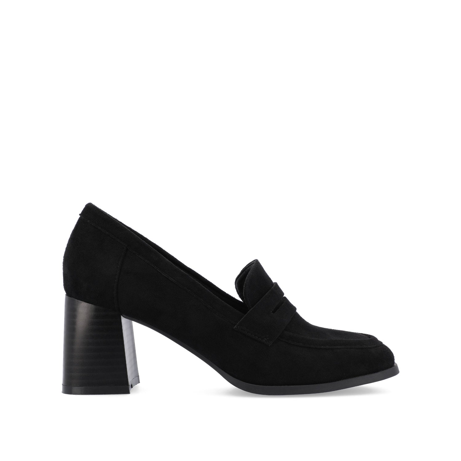 Journee MALLEAH BLOCK HEEL LOAFERS - Black