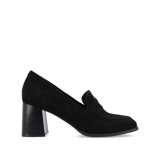 Journee MALLEAH BLOCK HEEL LOAFERS - Black