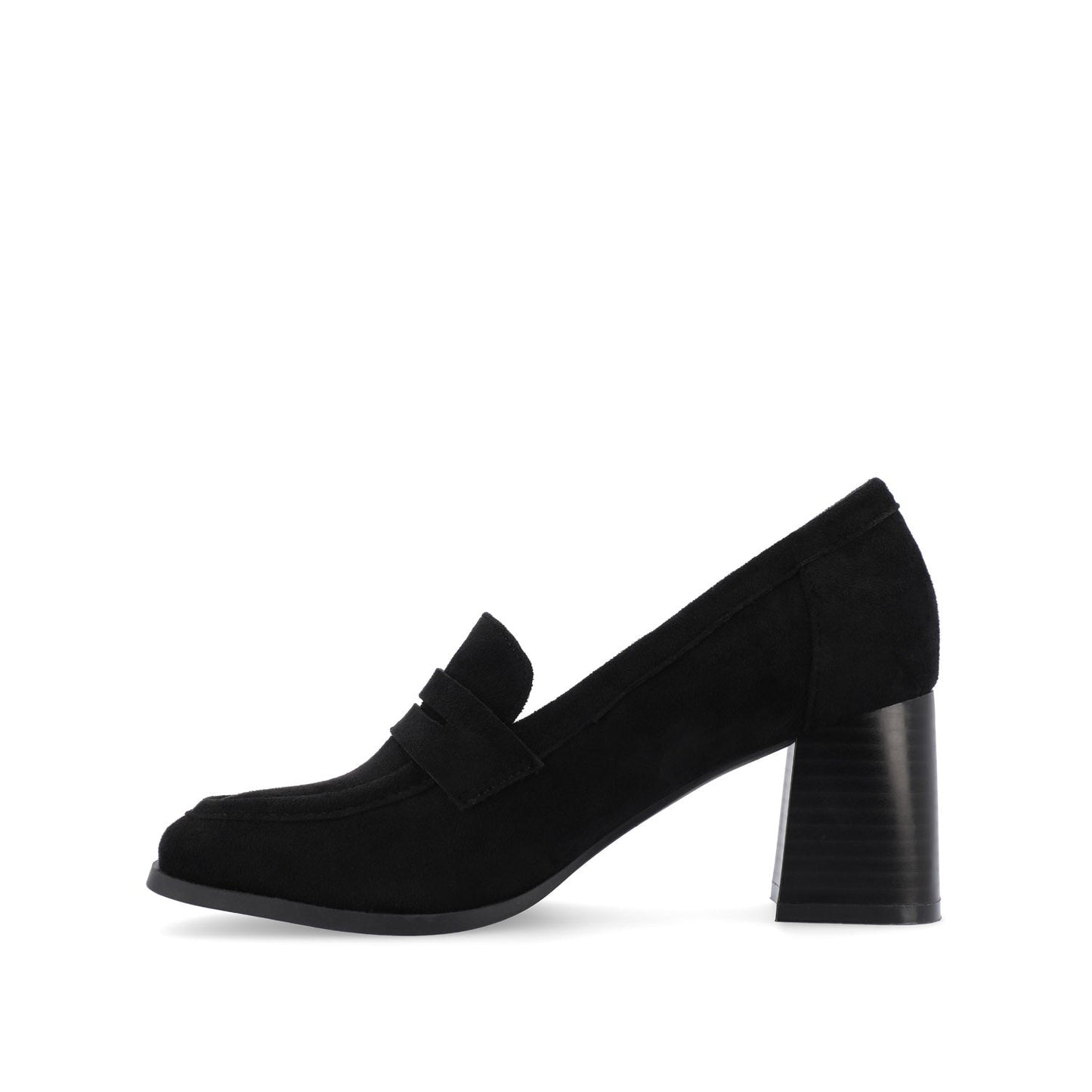 Journee MALLEAH BLOCK HEEL LOAFERS - Black