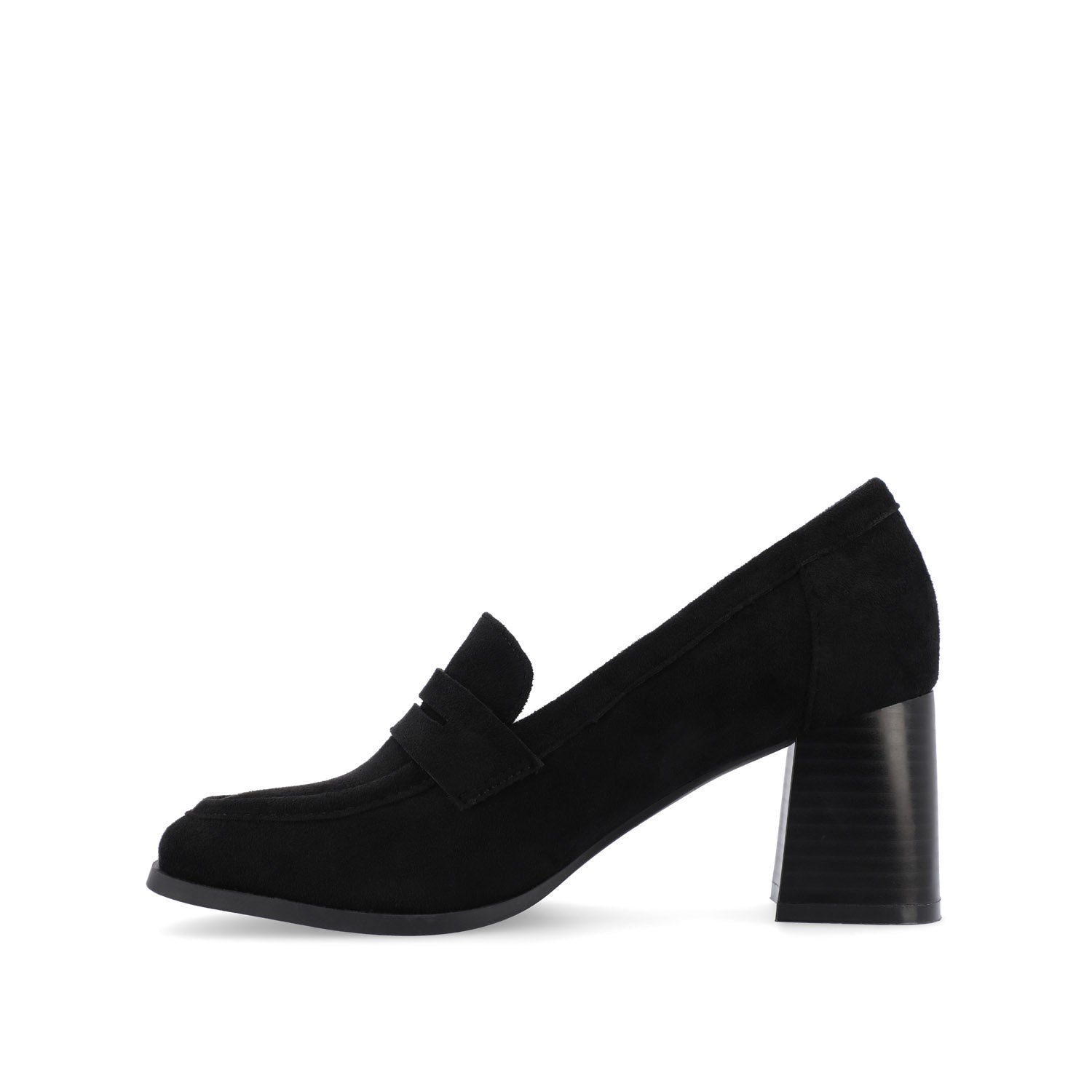 Journee MALLEAH BLOCK HEEL LOAFERS - Black