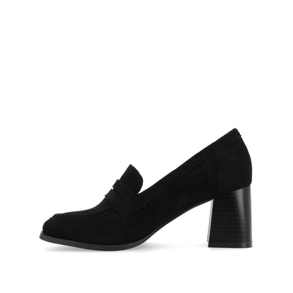 Journee MALLEAH BLOCK HEEL LOAFERS - Black