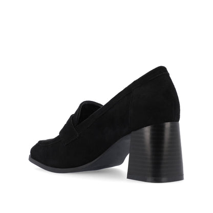 Journee MALLEAH BLOCK HEEL LOAFERS - Black