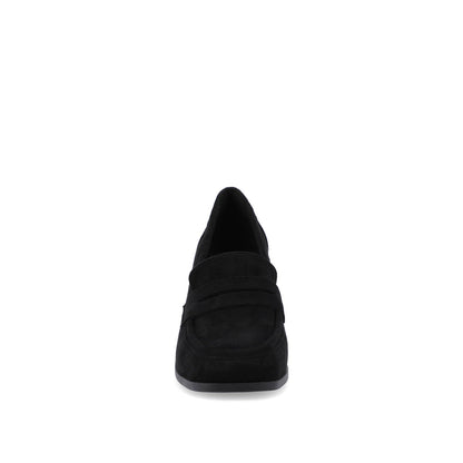 Journee MALLEAH BLOCK HEEL LOAFERS - Black