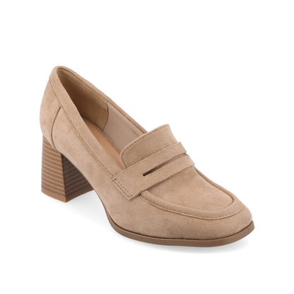 Journee MALLEAH BLOCK HEEL LOAFERS - Black
