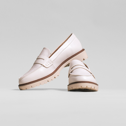 Journee KENLY LOAFER FLATS IN SNAKE - Tan Snake