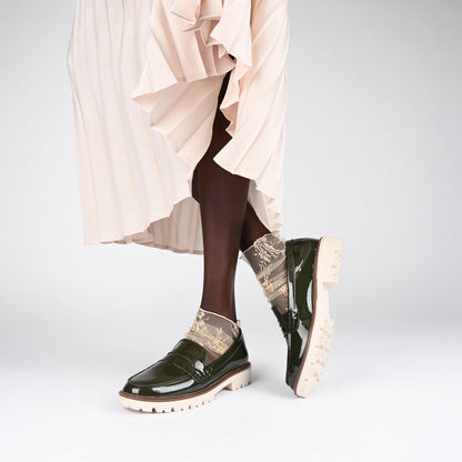 Journee KENLY LOAFER FLATS IN SNAKE - Tan Snake