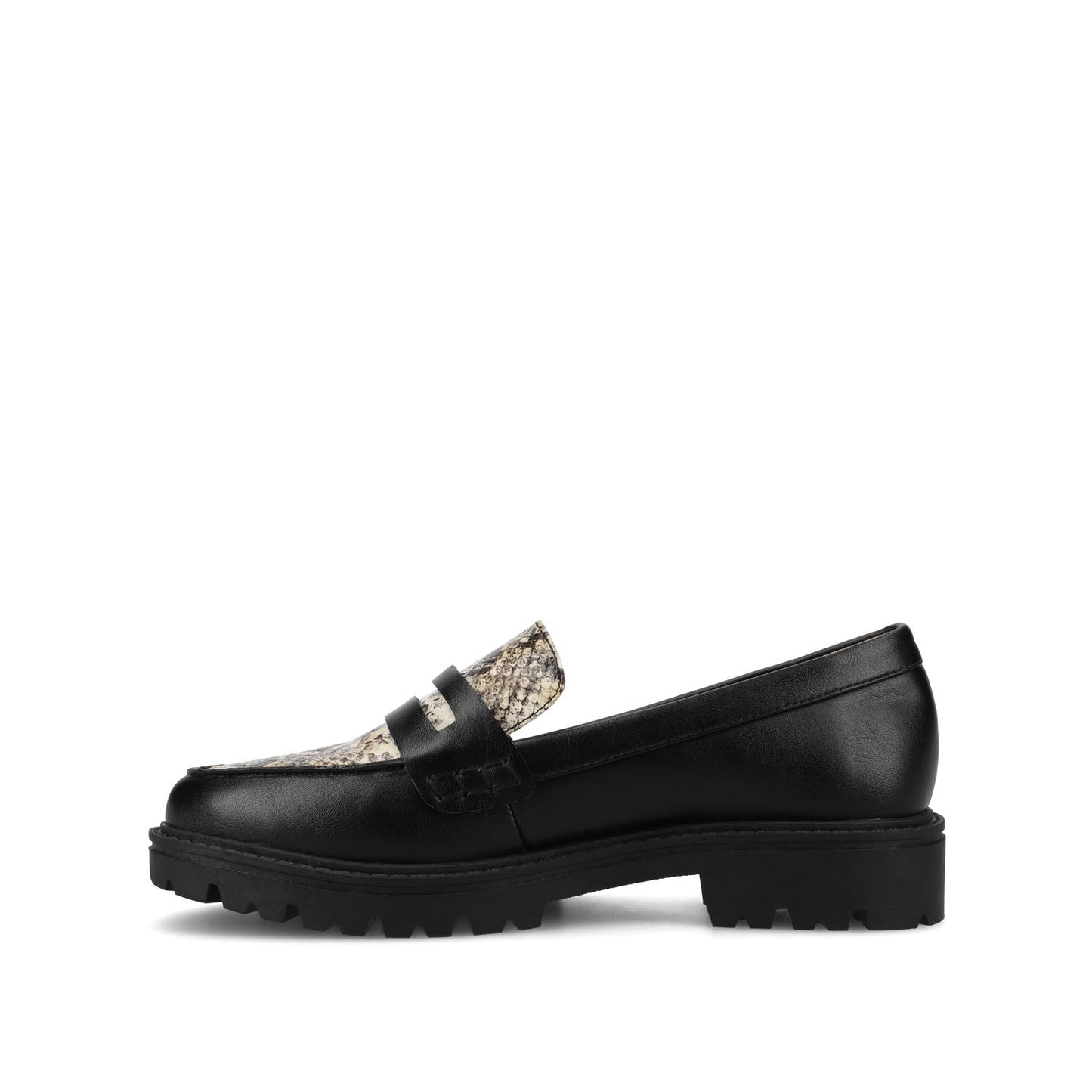 Journee KENLY LOAFER FLATS IN SNAKE - Tan Snake