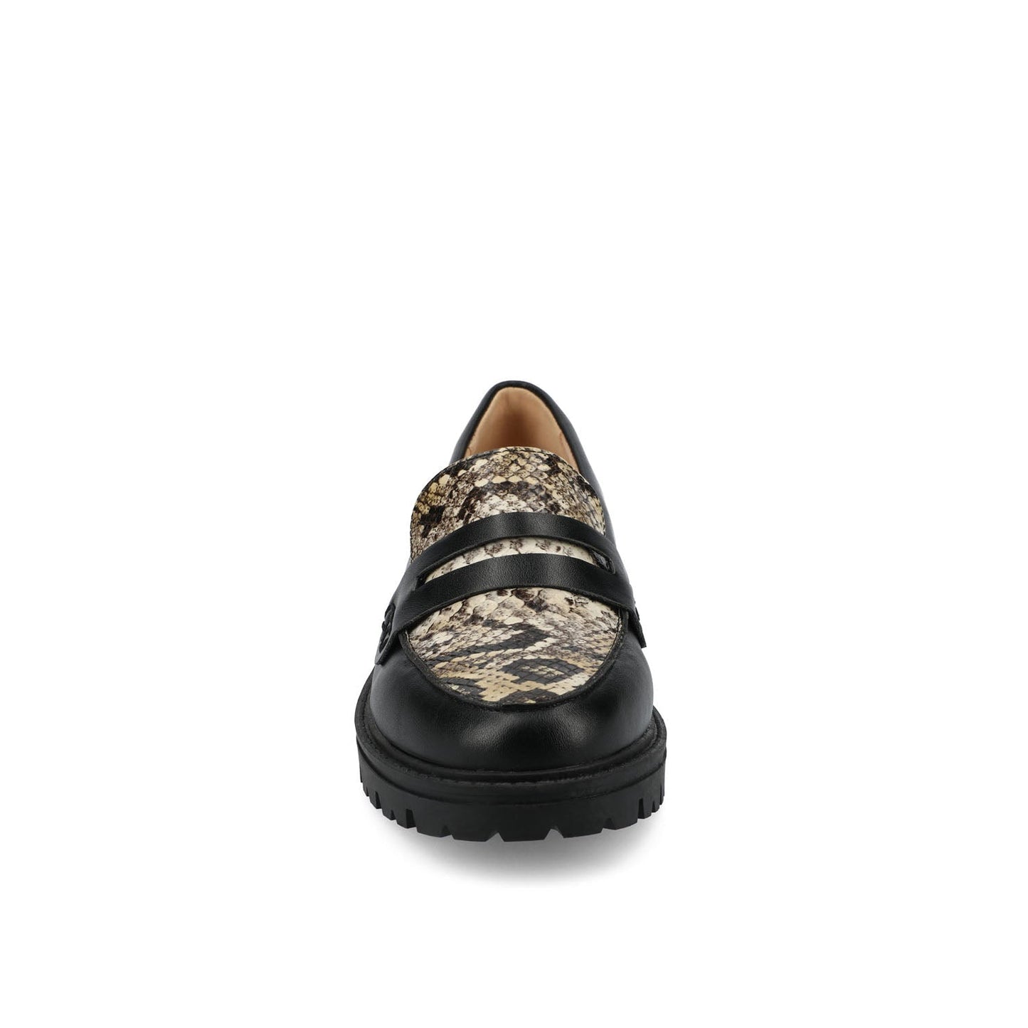 Journee KENLY LOAFER FLATS IN SNAKE - Tan Snake