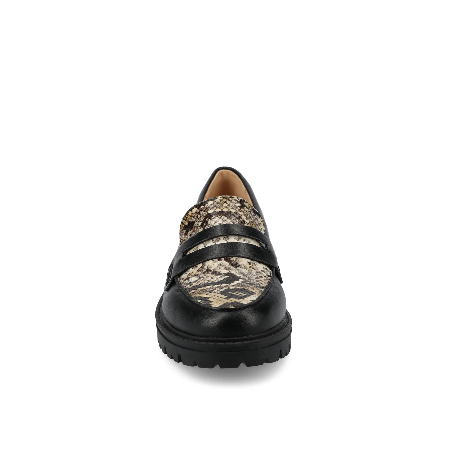 Journee KENLY LOAFER FLATS IN SNAKE - Tan Snake