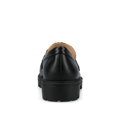 Journee KENLY LOAFER FLATS IN SNAKE - Tan Snake