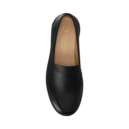 Journee ERIKA SLIP ON LOAFER - Black PU