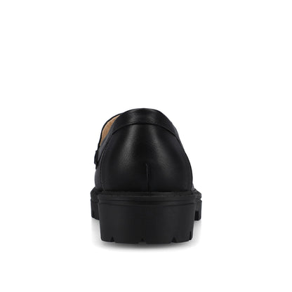 Journee ERIKA SLIP ON LOAFER - Black PU