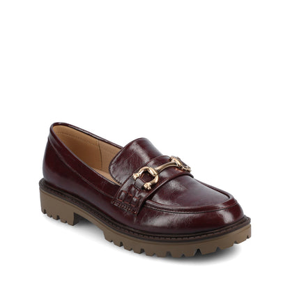 Journee JESSAMEY LOAFER FLAT - Oxblood Patent