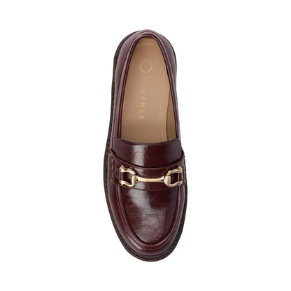 Journee JESSAMEY LOAFER FLAT - Oxblood Patent
