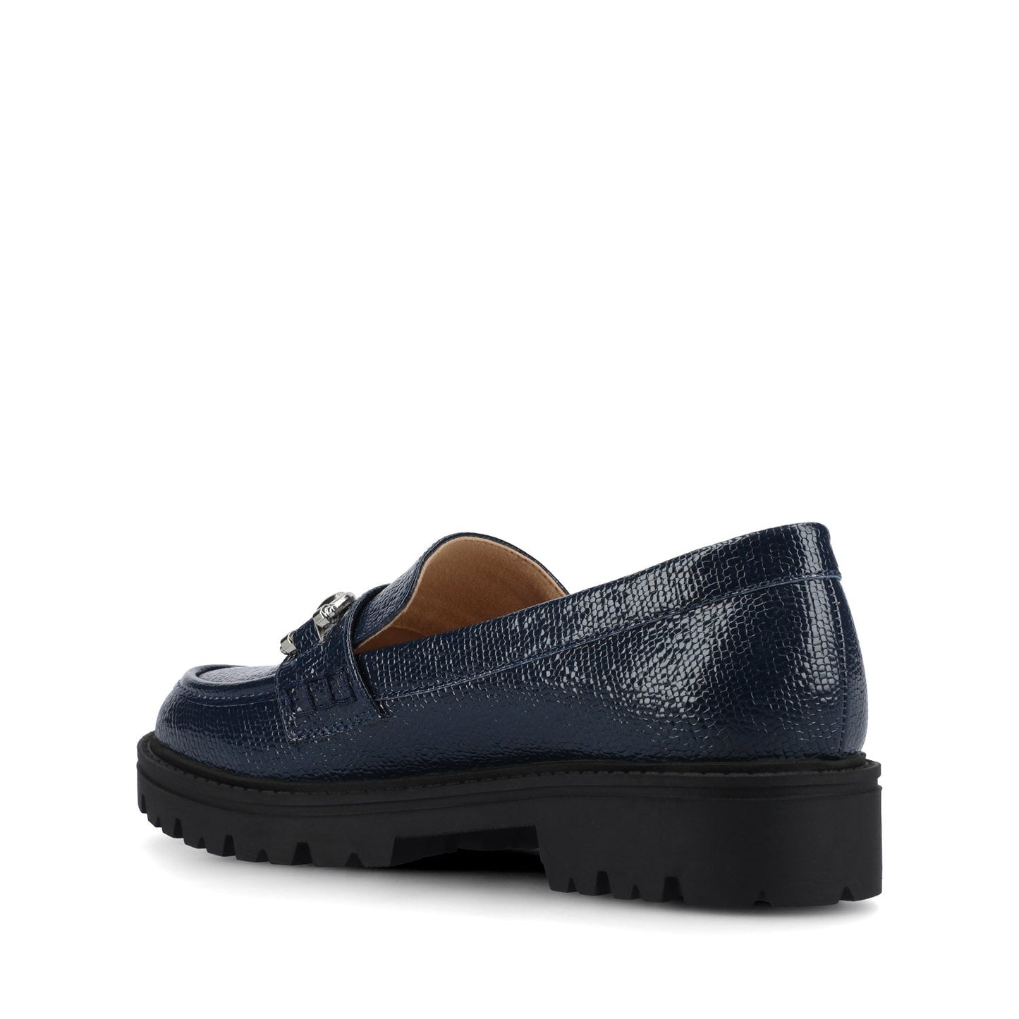 Journee JESSAMEY LOAFER FLAT - Navy Patent