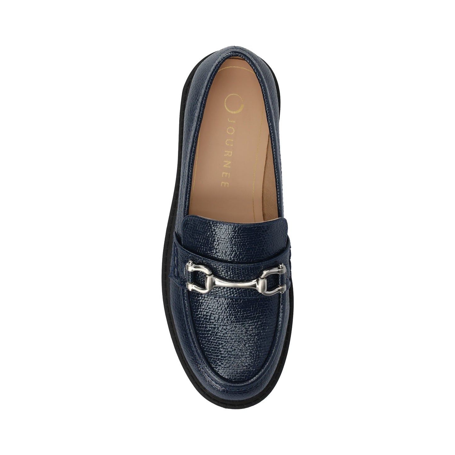 Journee JESSAMEY LOAFER FLAT - Navy Patent