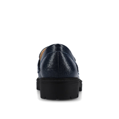 Journee JESSAMEY LOAFER FLAT - Navy Patent