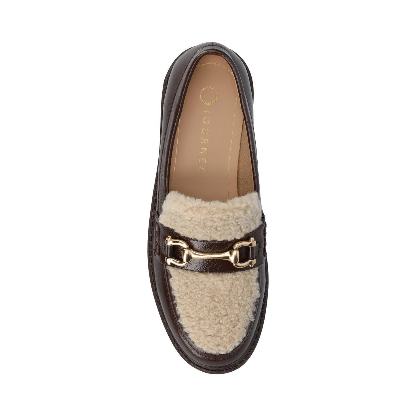 Journee JESSAMEY LOAFER FLAT - Crinkle Brown Sherpa