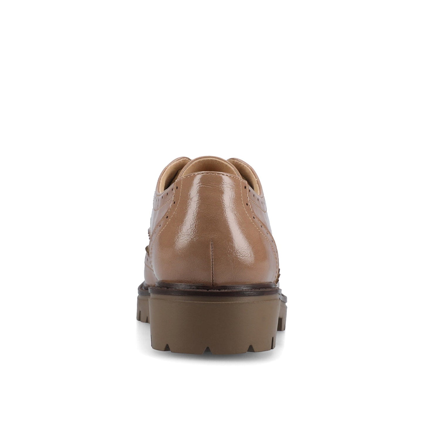 Journee CLAUDIYA OXFORD LOAFER IN VEGAN LEATHER - Taupe Patent