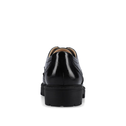 Journee CLAUDIYA OXFORD LOAFER IN VEGAN LEATHER - Black Patent