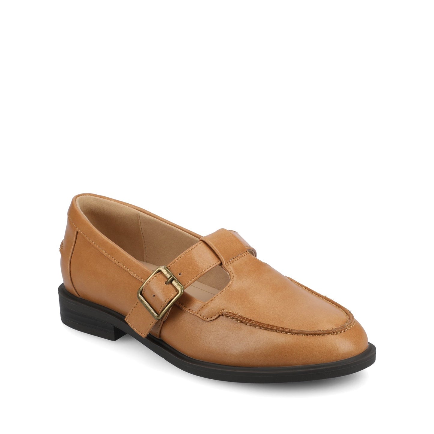Journee CORINA T-STRAP LOAFER - Tan