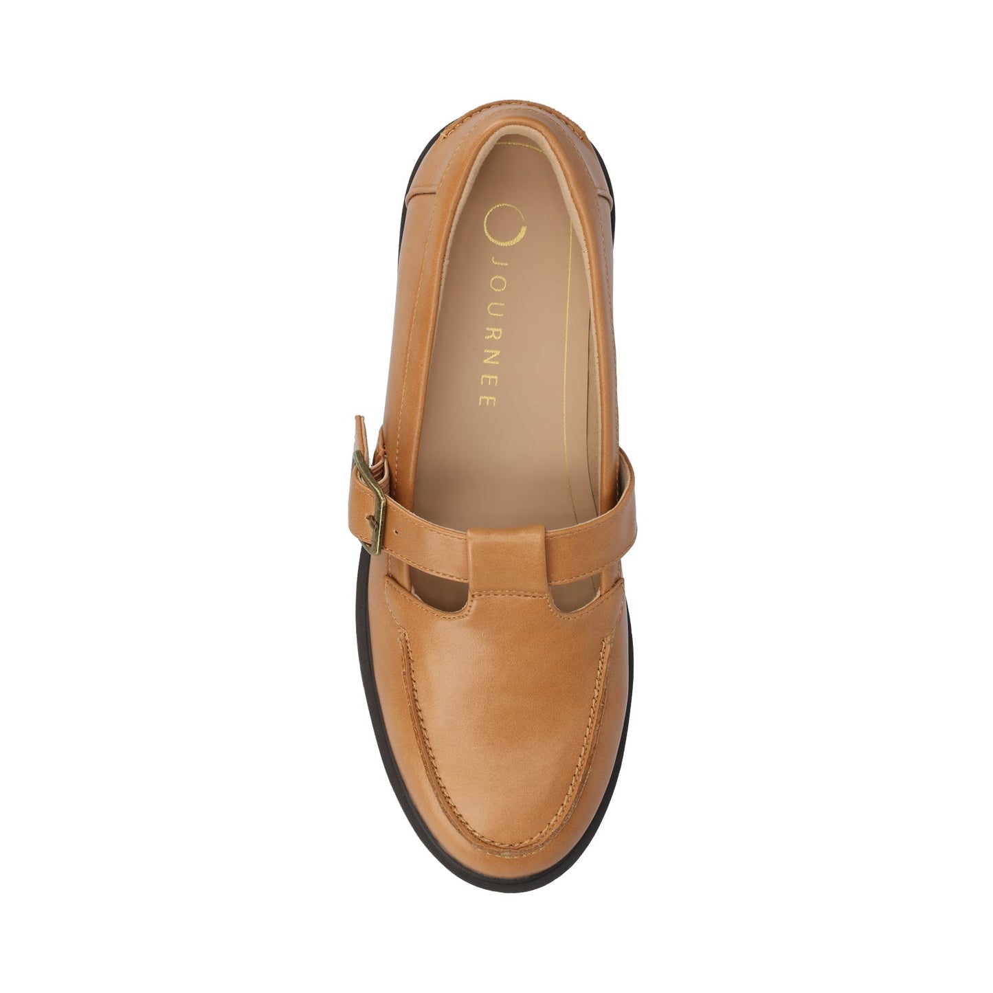 Journee CORINA T-STRAP LOAFER - Tan