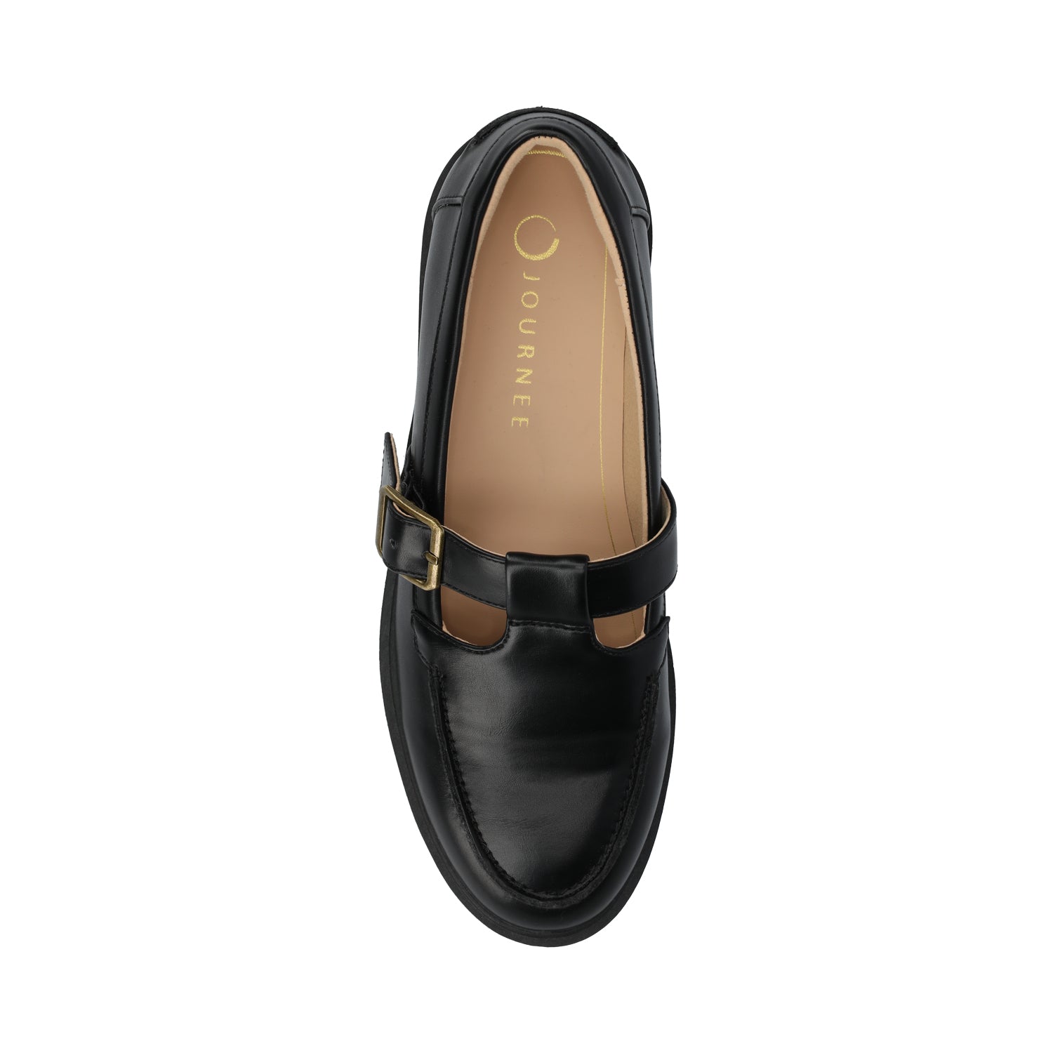 Journee CORINA T-STRAP LOAFER - Black