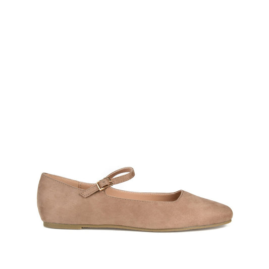 Journee CARRIE FAUX SUEDE BALLET FLATS - Taupe