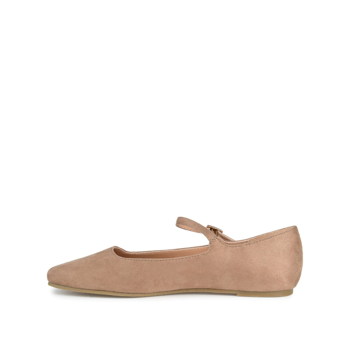 Journee CARRIE FAUX SUEDE BALLET FLATS - Taupe