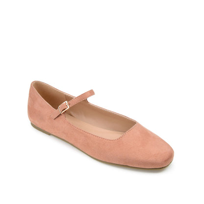 Journee CARRIE FAUX SUEDE BALLET FLATS - Rose