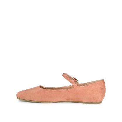 Journee CARRIE FAUX SUEDE BALLET FLATS - Rose
