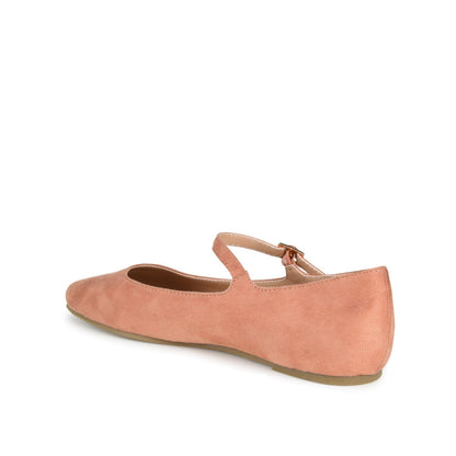 Journee CARRIE FAUX SUEDE BALLET FLATS - Rose
