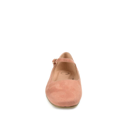 Journee CARRIE FAUX SUEDE BALLET FLATS - Rose