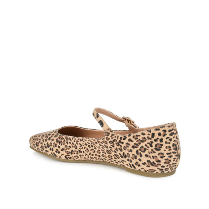 Journee CARRIE FAUX SUEDE BALLET FLATS - Leopard