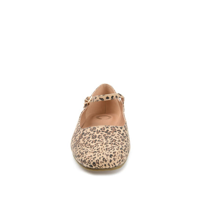 Journee CARRIE FAUX SUEDE BALLET FLATS - Leopard