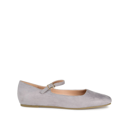 Journee CARRIE FAUX SUEDE BALLET FLATS - Grey