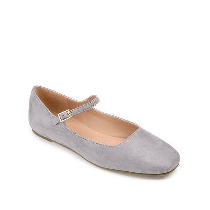 Journee CARRIE FAUX SUEDE BALLET FLATS - Grey