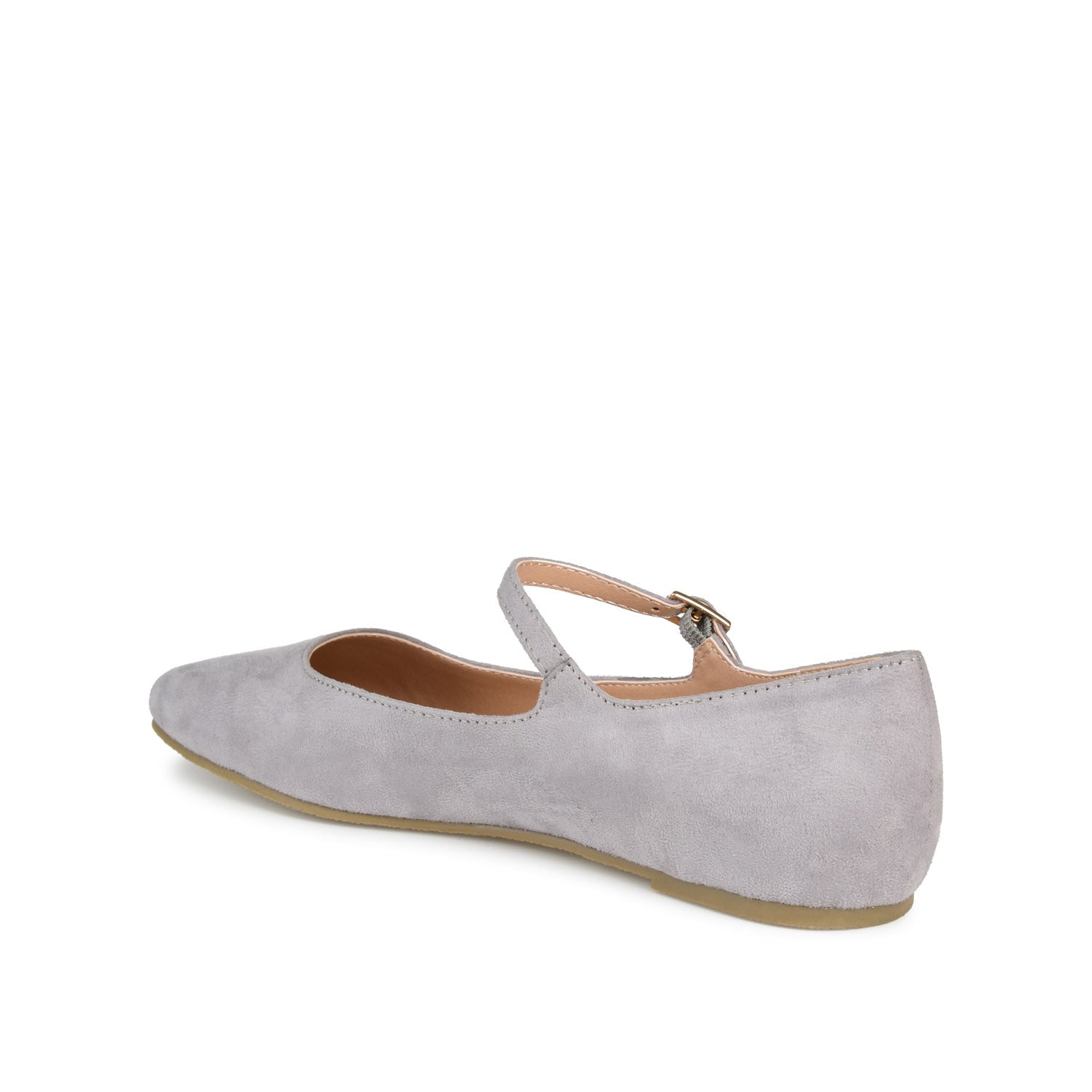 Journee CARRIE FAUX SUEDE BALLET FLATS - Grey