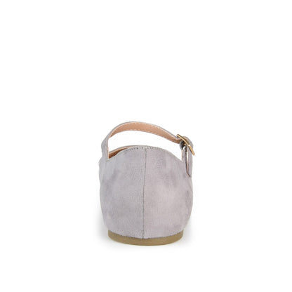 Journee CARRIE FAUX SUEDE BALLET FLATS - Grey