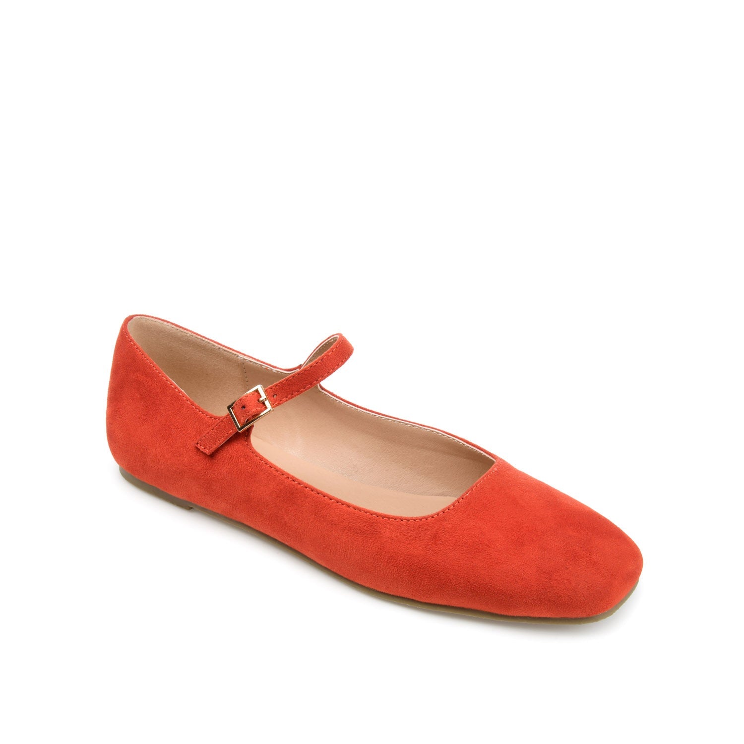 Journee CARRIE FAUX SUEDE BALLET FLATS - Coral