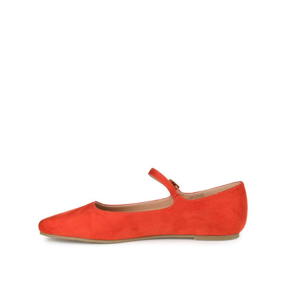 Journee CARRIE FAUX SUEDE BALLET FLATS - Coral